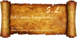 Sámson Leonarda névjegykártya
